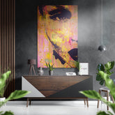 Retro Woman Brushed Aluminium Dibond Wall Art.